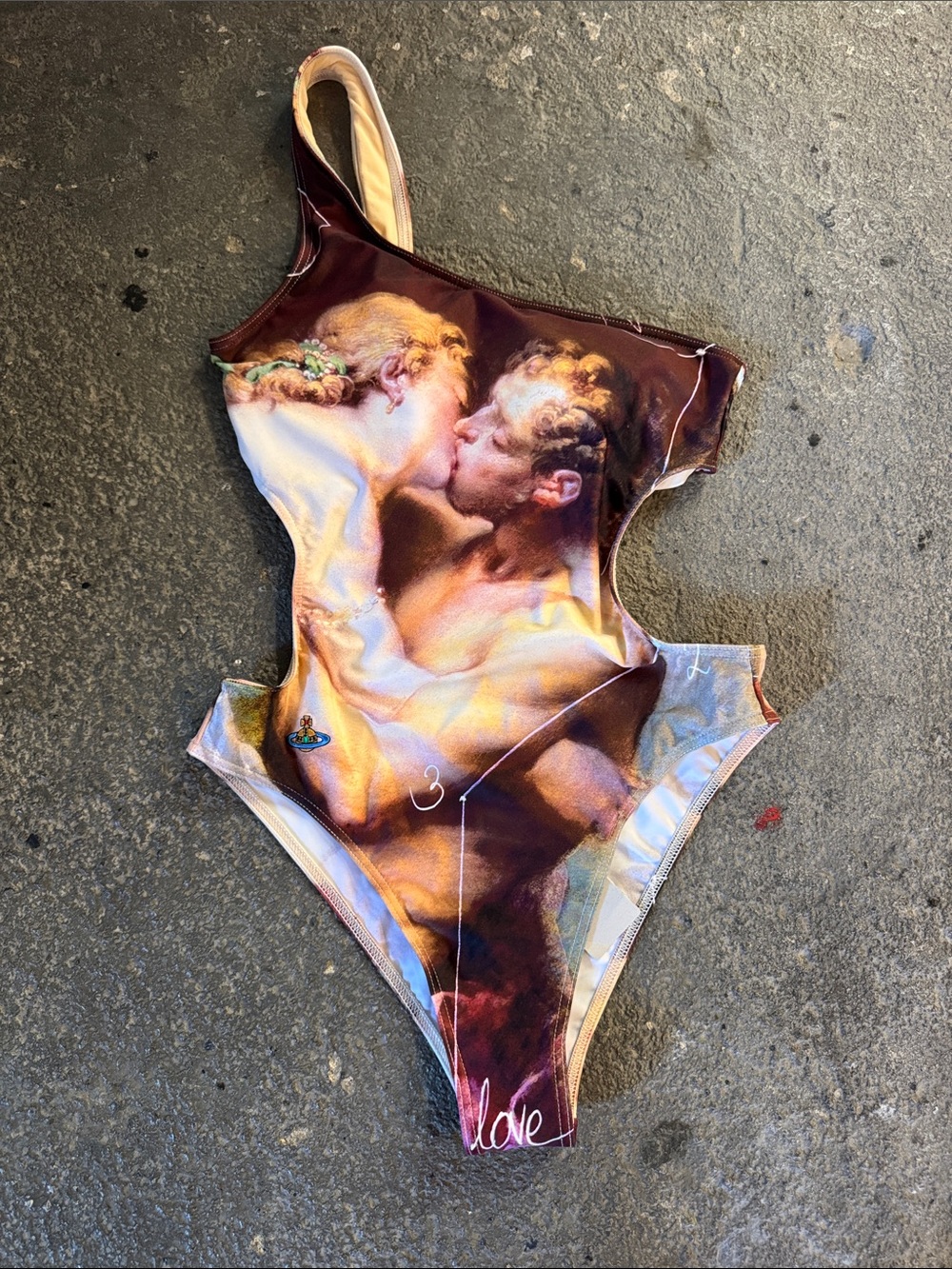 Vivienne Westwood The Kiss One Shoulder Swimsuit NWT Size M